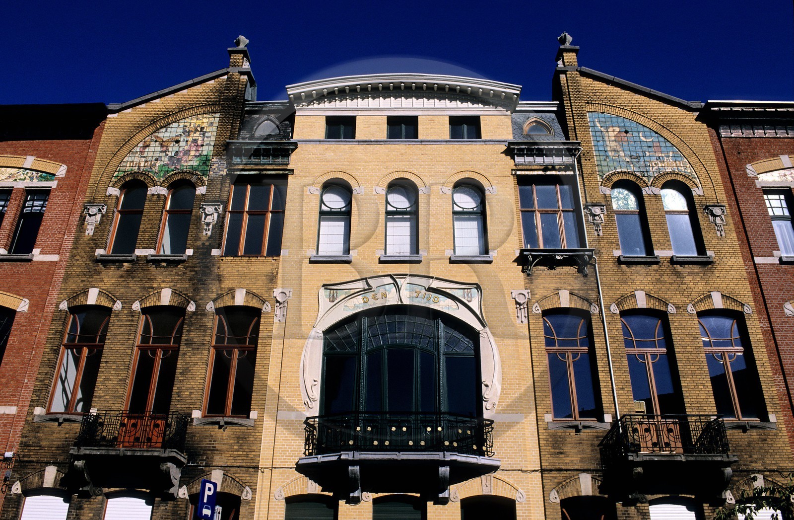 Belgique, Flandre, Anvers (Antwerpen), maison Art Nouveau dans le quartier Zurenborg