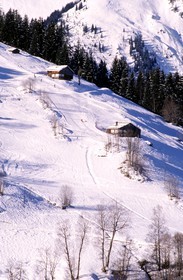 France, Savoie (73), chalet en bois à Arêches-Beaufort