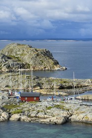 Suède, Västra Götaland, Väderöarna (iles météo) au large de Fjällbacka, le petit port