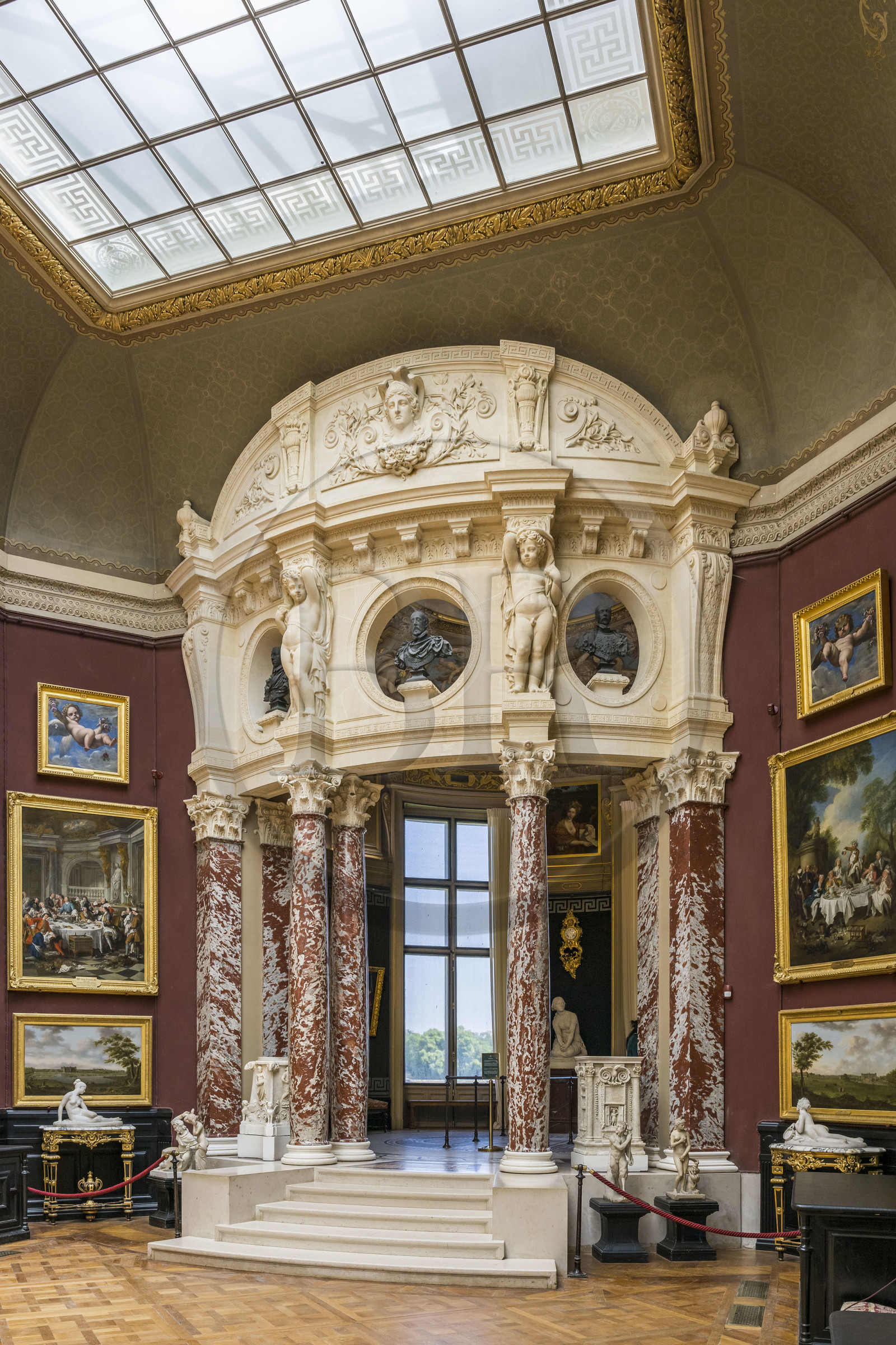 France, Oise (60), Chantilly, le chateau de Chantilly, le musée Condé, la galerie de Peinture