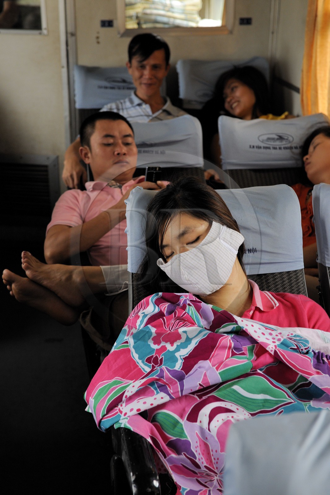 Vietnam, day train from Lao Cai to Hanoi, class Sat soft with climatisation