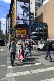 Etats-Unis, New York, Manhattan, parking à étages dans West broadway