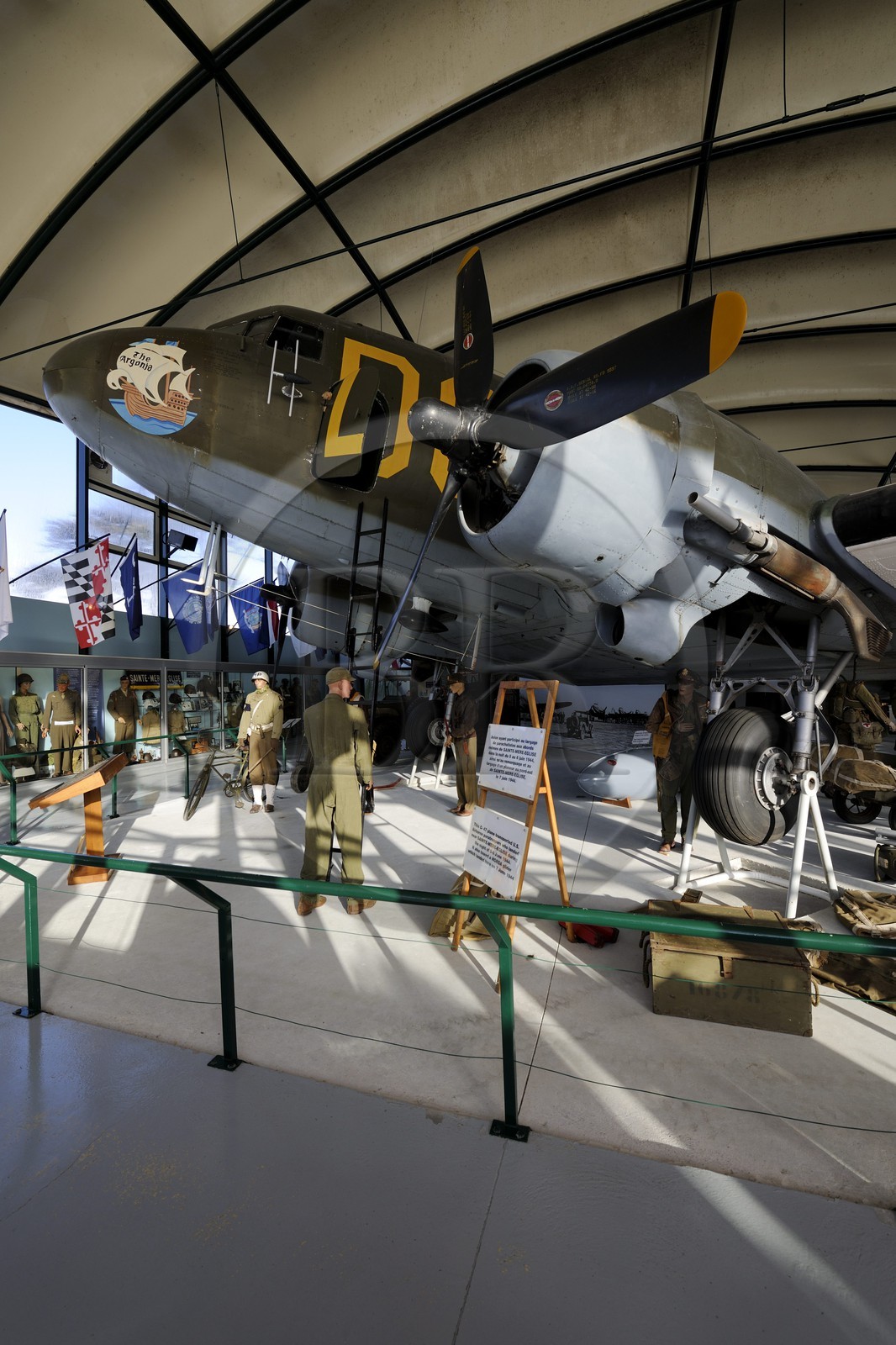 France, Manche (50), Cotentin, Sainte-Mère-Eglise, musée Airborne - musée de l’Aéoporté