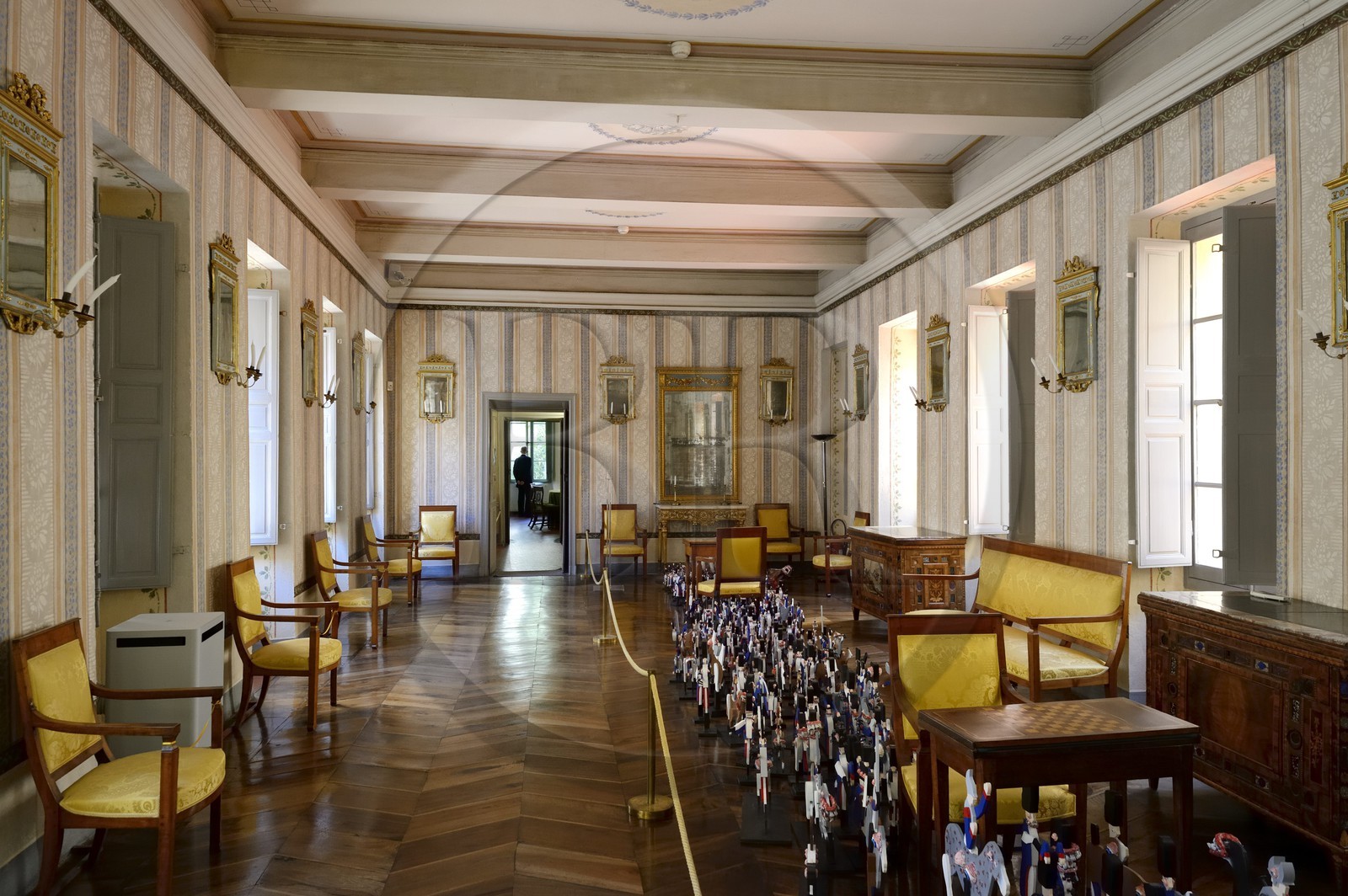 France, Corse du Sud, Ajaccio, Bonaparte House Museum in the house where Napoleon Bonaparte was born, large reception room