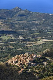 France, Haute-Corse (2B), Balagne, village perché de Speloncato