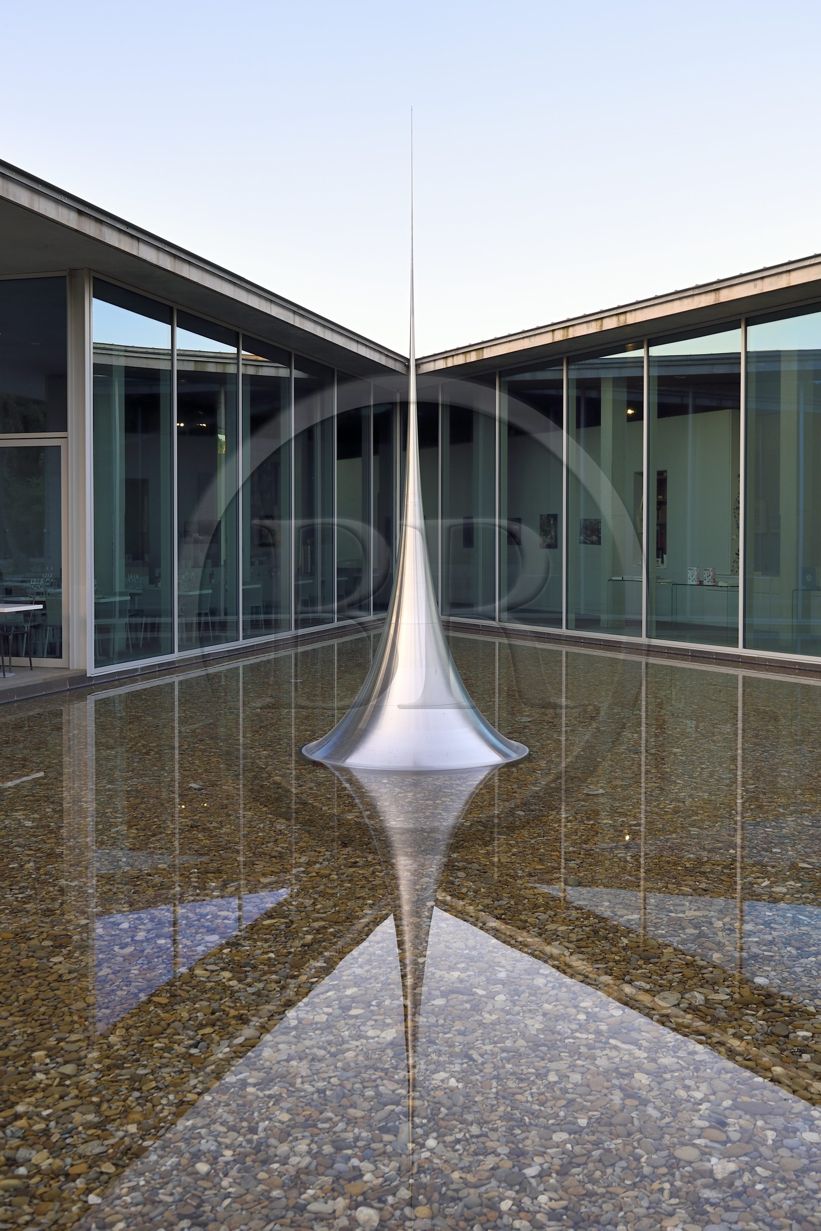 France, Bouches du Rhone,  Le Puy Sainte Reparade, Chateau La Coste vineyard and contemporary art center, Art Center by the architect Tadao Ando, Mathematical Model 012 by the artist Hiroshi Sugimoto in the foreground (Compulsory Mention)