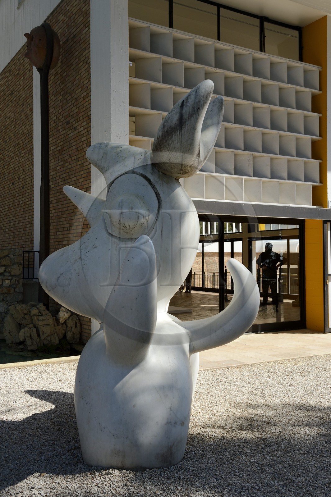 France, Alpes Maritimes, St Paul de Vence, Fondation Maeght, a museum of contemporary art, sculpture by Joan Miro