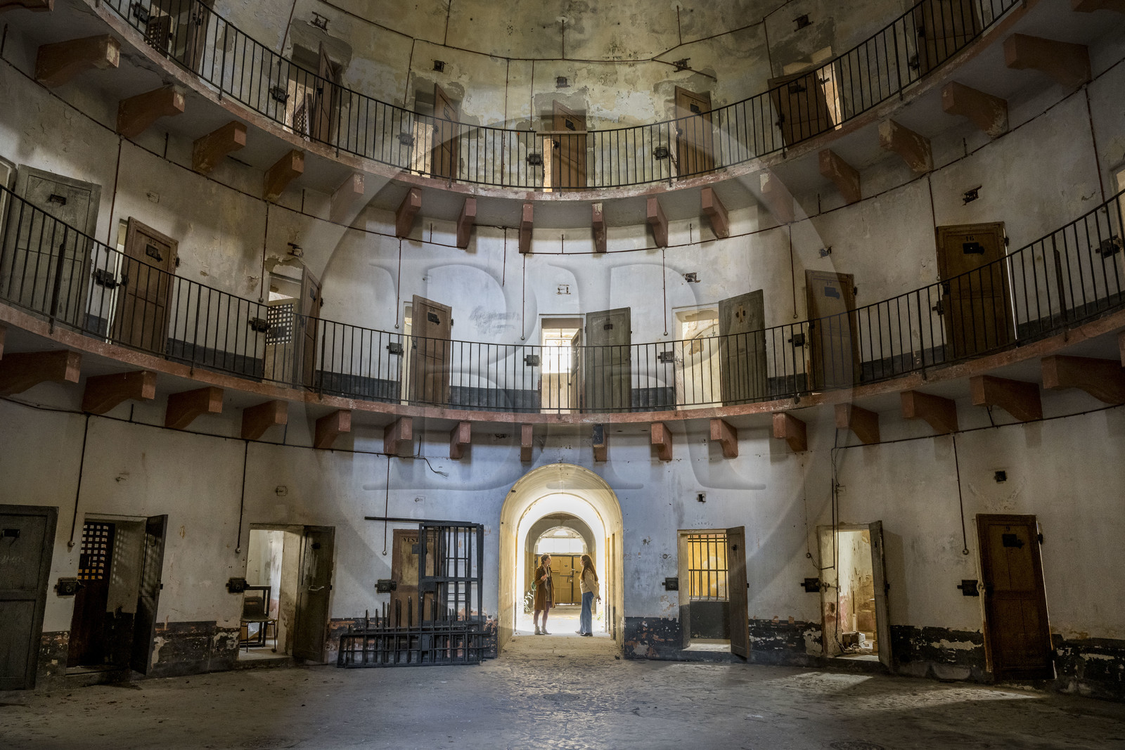 France, Saône-et-Loire (71), Autun, l'ancienne prison circulaire du XIXe siècle qui sera intégrée au musée Rolin