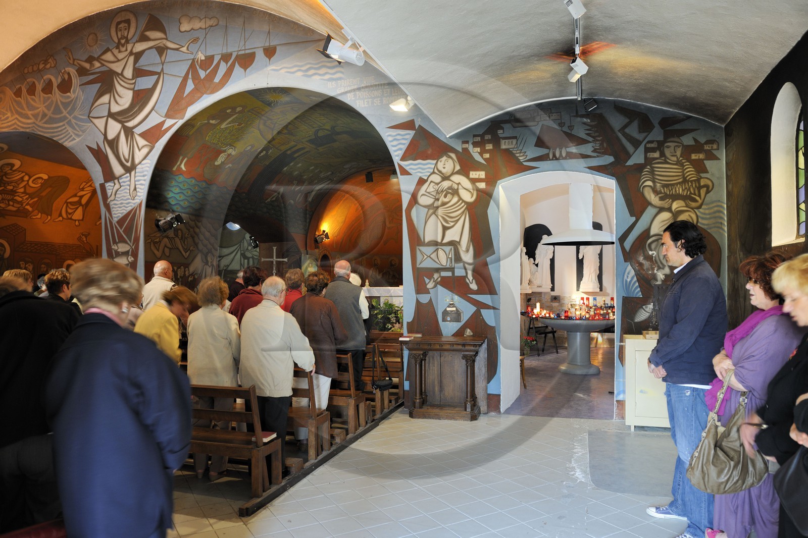 France, Hérault (34), Sète, messe à Notre Dame de la Salette