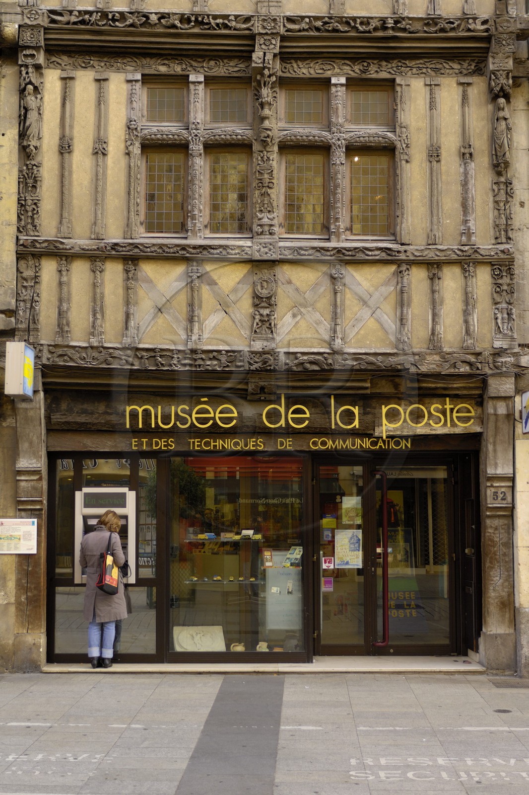 France, Calvados (14), Caen, musée de la Poste et des techniques de communication dans une maison à pans de bois du XVIème siècle