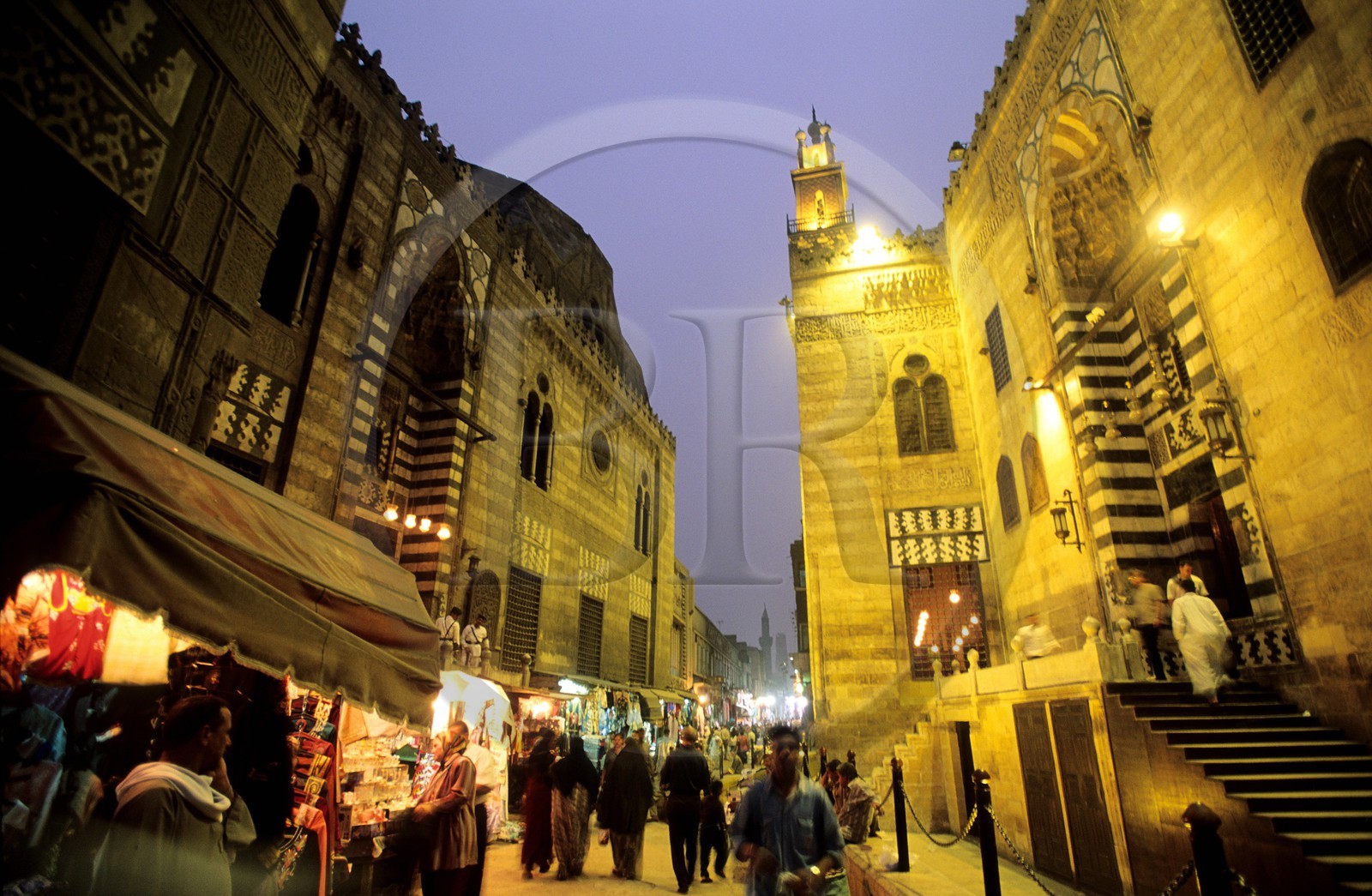 Egypt, Cairo, El-Muizz street and Madrasah of Sultan El-Ghouri, old town