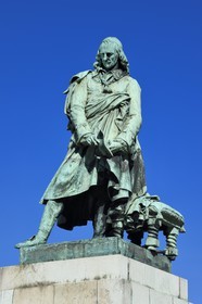 France, Seine Maritime, Rouen, statue of Pierre Corneille in front of Theatre des Arts