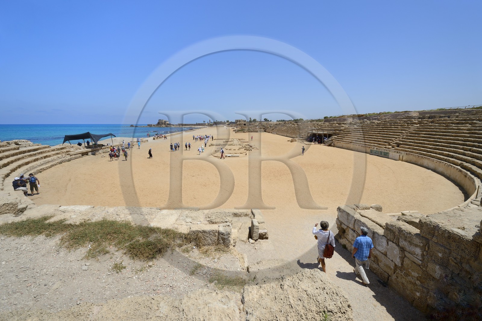 Israel, Haifa District, Caesarea (Caesarea Maritima), ruins of Caesarea, the Roman hippodrome