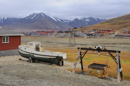 Norvège, Svalbard (Spitzberg), Longyearbyen considérée comme la ville la plus septentrionale de la Terre