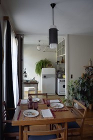 France, Seine Maritime, Le Havre, Downtown rebuilt by Auguste Perret listed as World Heritage by UNESCO, Maison du Patrimoine atelier Perret, appartement Perret, historic showflat of the post war period, furnished in a 1950's style