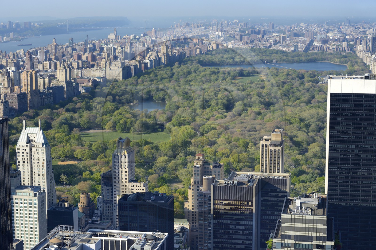 Etats-Unis, New York, Manhattan, Central Park et la Hudson River