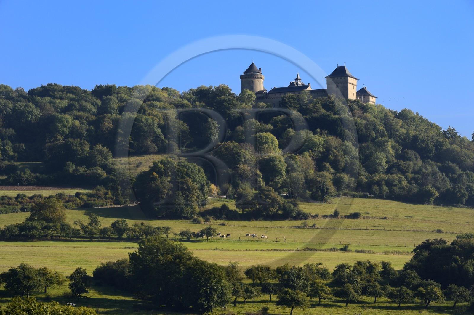 France, Moselle (57), Manderen, chateau de Malbrouck