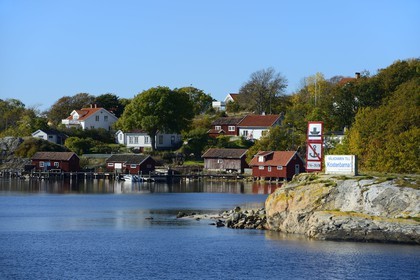 Suède, Västra Götaland, Iles Koster, le detroit de Koster à Vastra bryggan sur l'Ile de Nordkoster