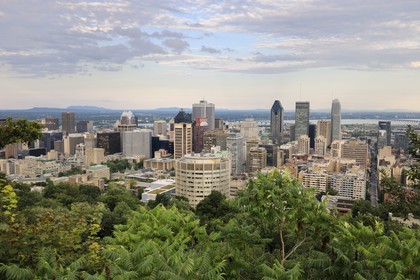 Canada, Quebec, Montreal seen from the Mont-Royal park