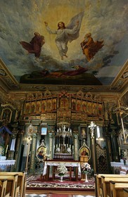 Pologne, Précarpates, intérieur d'une église orthodoxe classée Patrimoine Mondial de l'UNESCO vers Mrzyglod au nord de Sanok