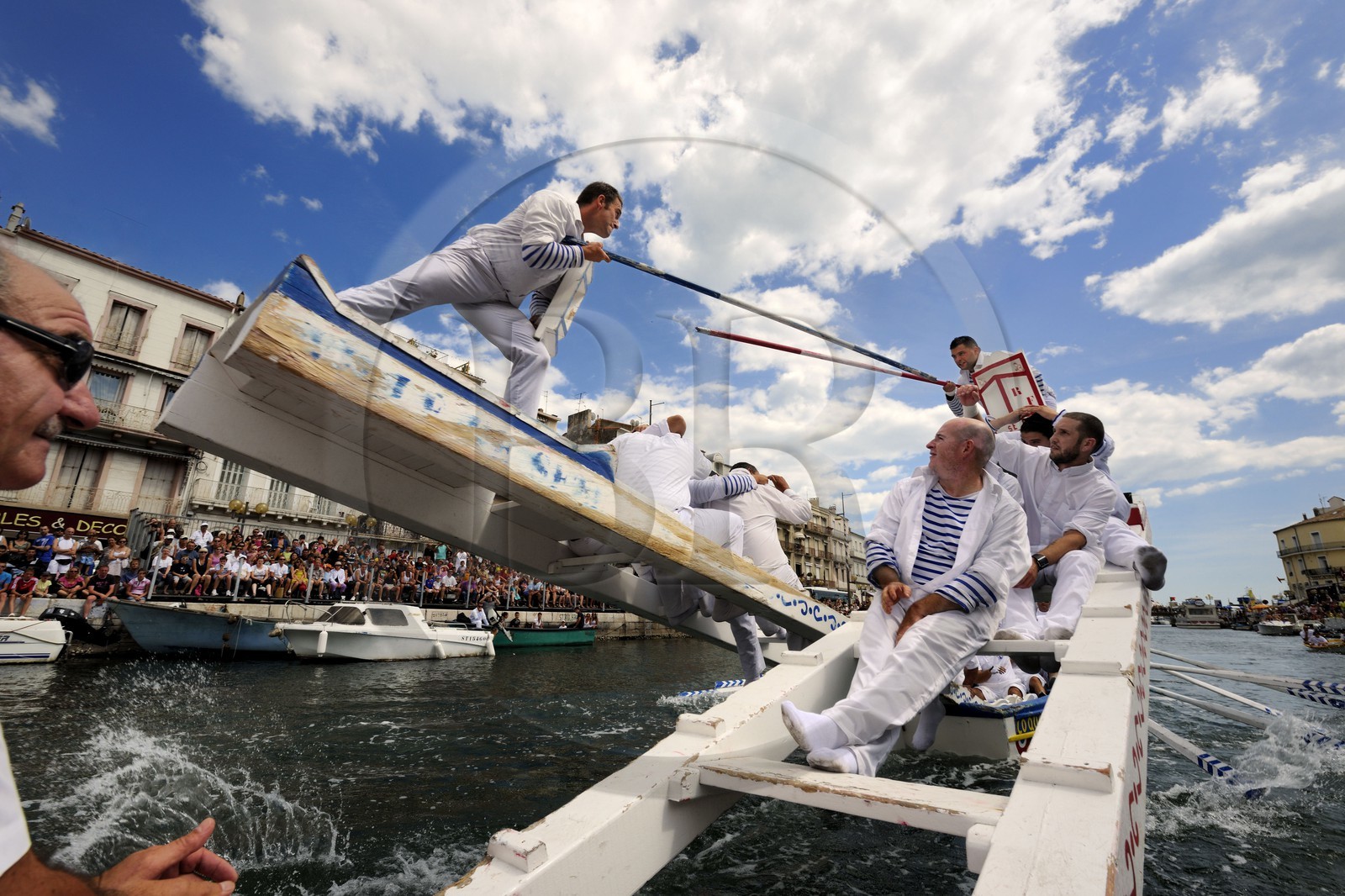 France, Hérault (34), Sète, canal Royal, fête de la Saint Louis, joutes sètoises