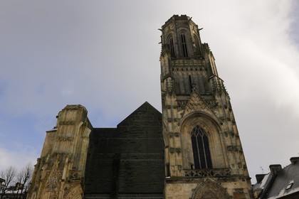 France, Manche (50), Cotentin, Saint-Lo, l'église Notre-Dame bombardée en 1944