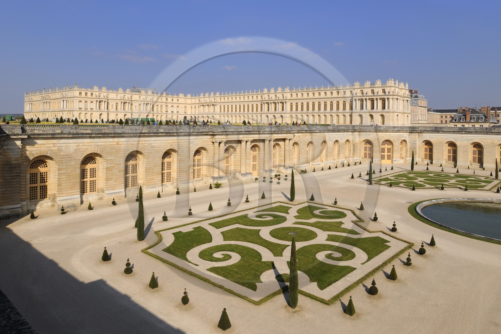 France, Yvelines, park of the Chateau de Versailles, listed as World Heritage by UNESCO, Orangery and its parterre