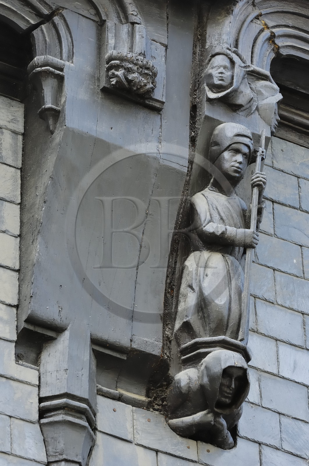 France, Indre et Loire (37), Tours, place Plumereau, maison à l'angle de la rue de la Monnaie