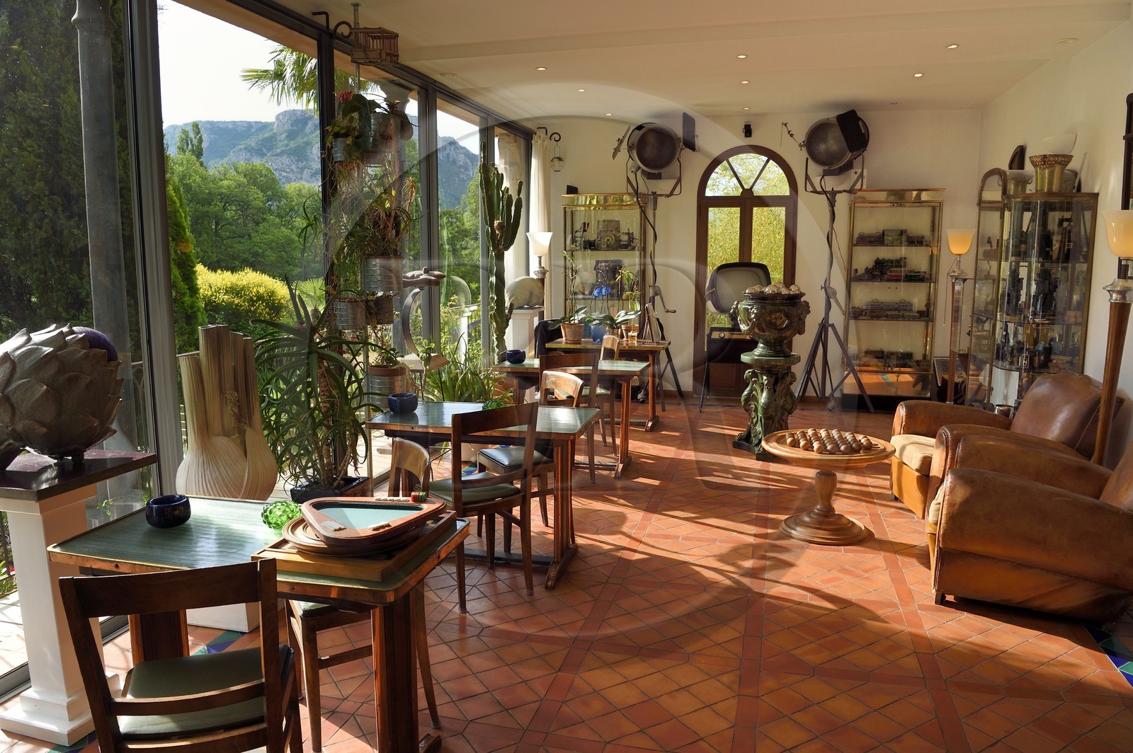 France, Alpes de Haute Provence, Parc Naturel Régional du Verdon, village of Moustiers Sainte Marie, labelled Les Plus Beaux Villages de France (The Most Beautiful Villages of France), La Ferme rose Hotel