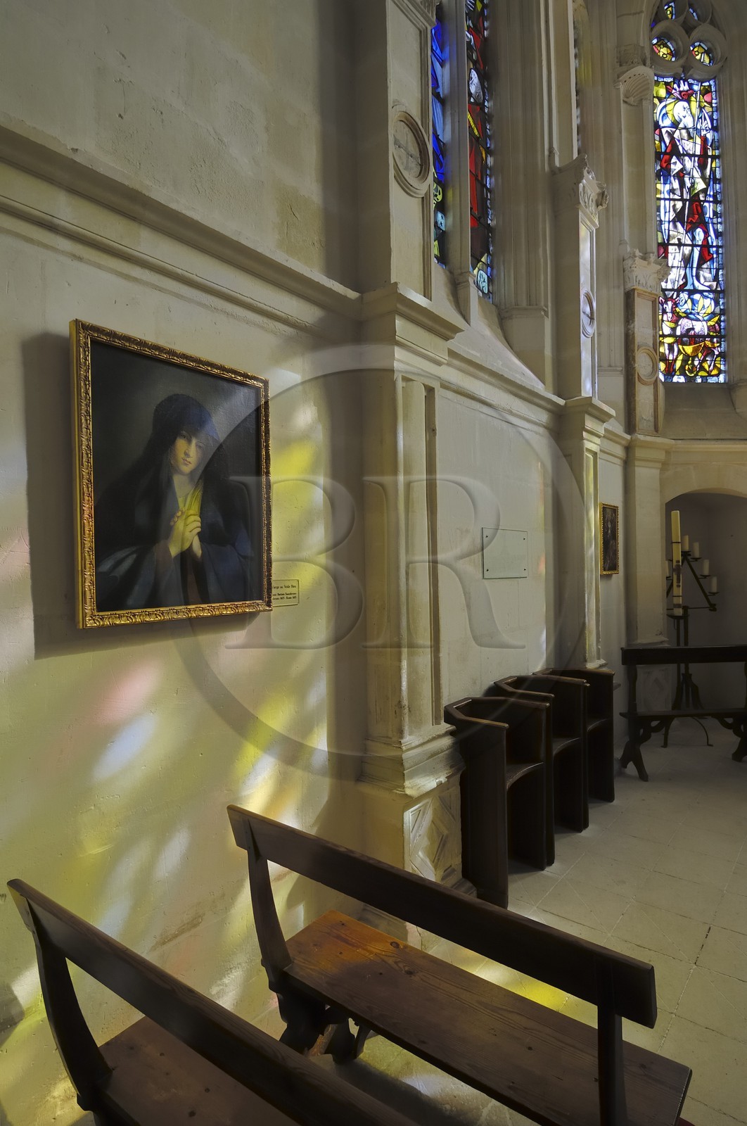 France, Indre-et-Loire (37), château de Chenonceau édifié de 1513 à 1521 de style Renaissance, la chapelle