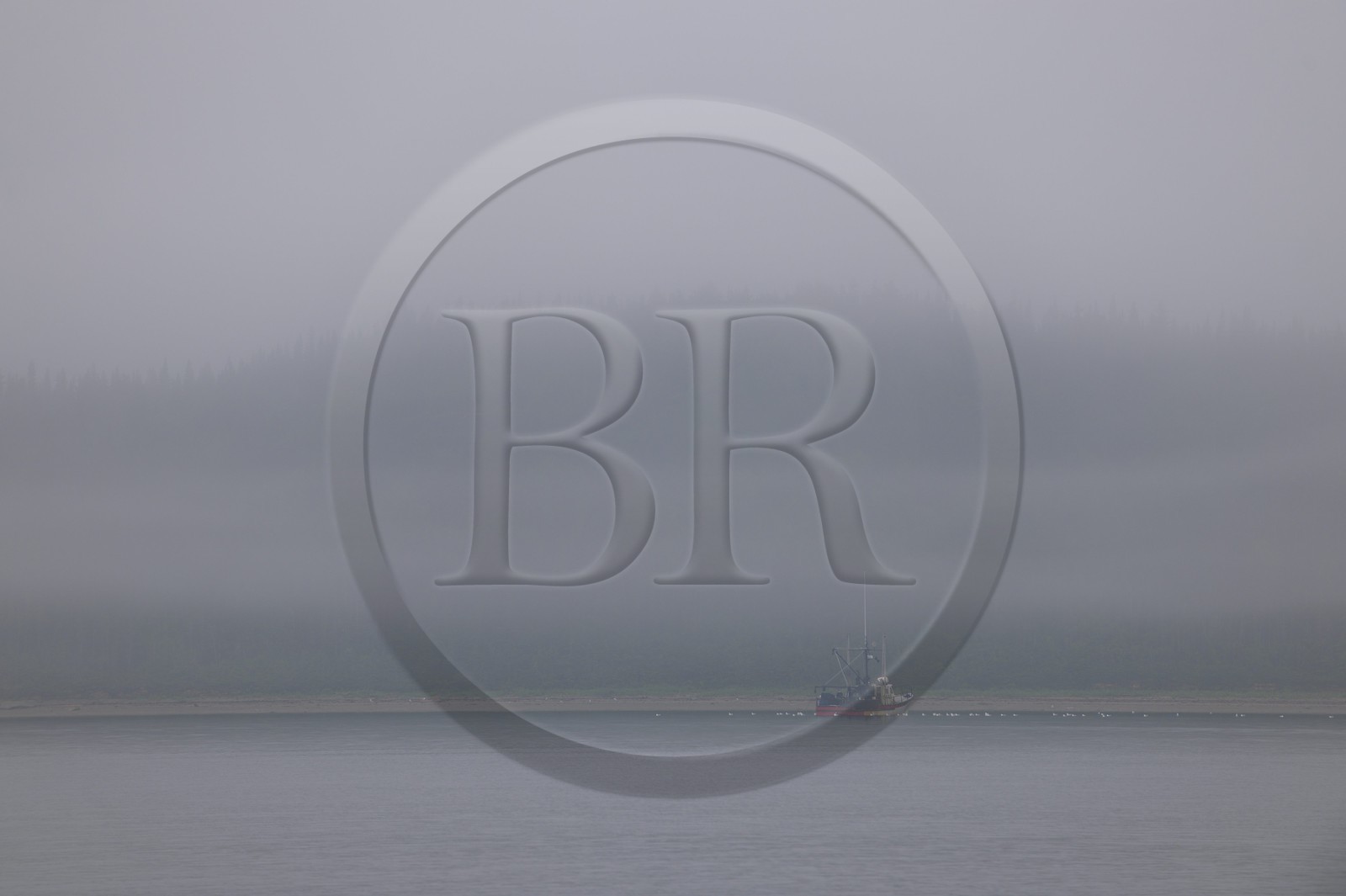 Canada, province du Québec, Saint Laurent, Côte Nord, la côte à Havre-Saint-Pierre dans le brouillard