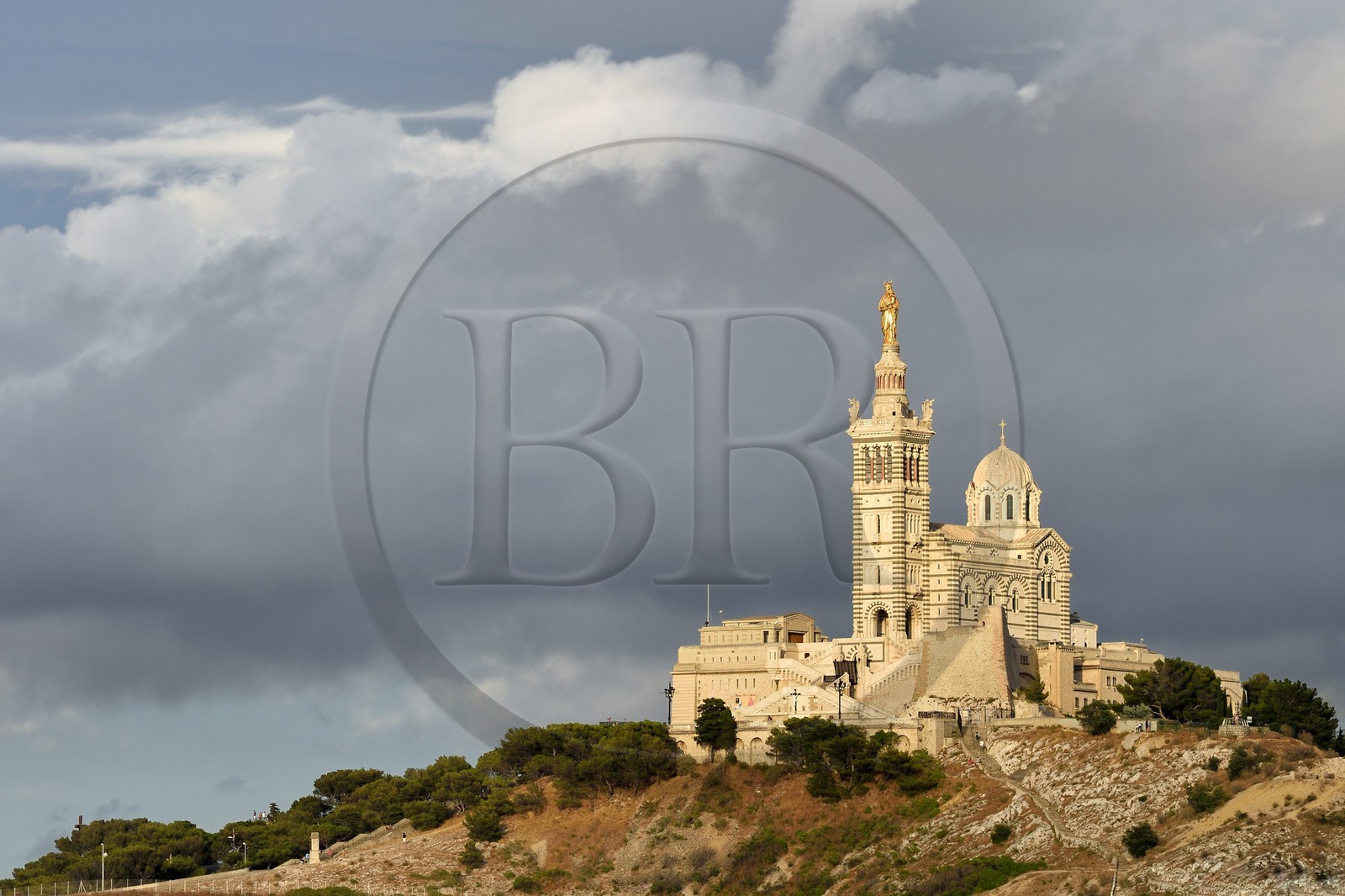 France, Bouches du Rhone, Marseille, Notre-Dame de la Garde basilica
