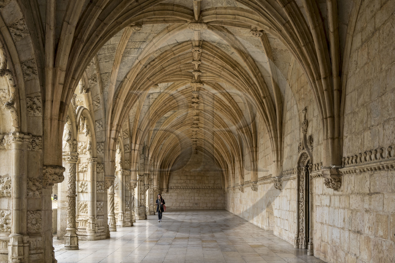 Portugal, Lisbonne, Bélem, Monastere des Hiéronymites (Mosteiro dos Jerónimos), classé Patrimoine Mondial de l'UNESCO, le cloitre