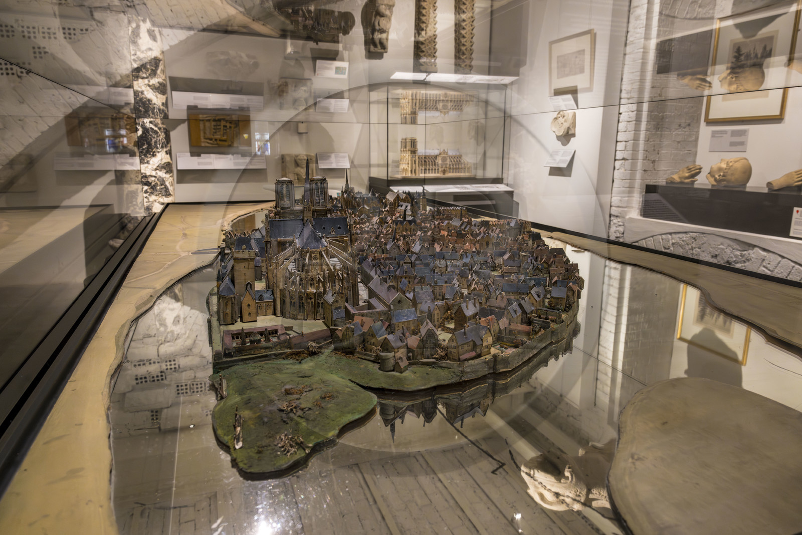 France, Paris, Marais district, Carnavalet Museum, basements, model of the Ile de la Cité as it was imagined in the 19th century