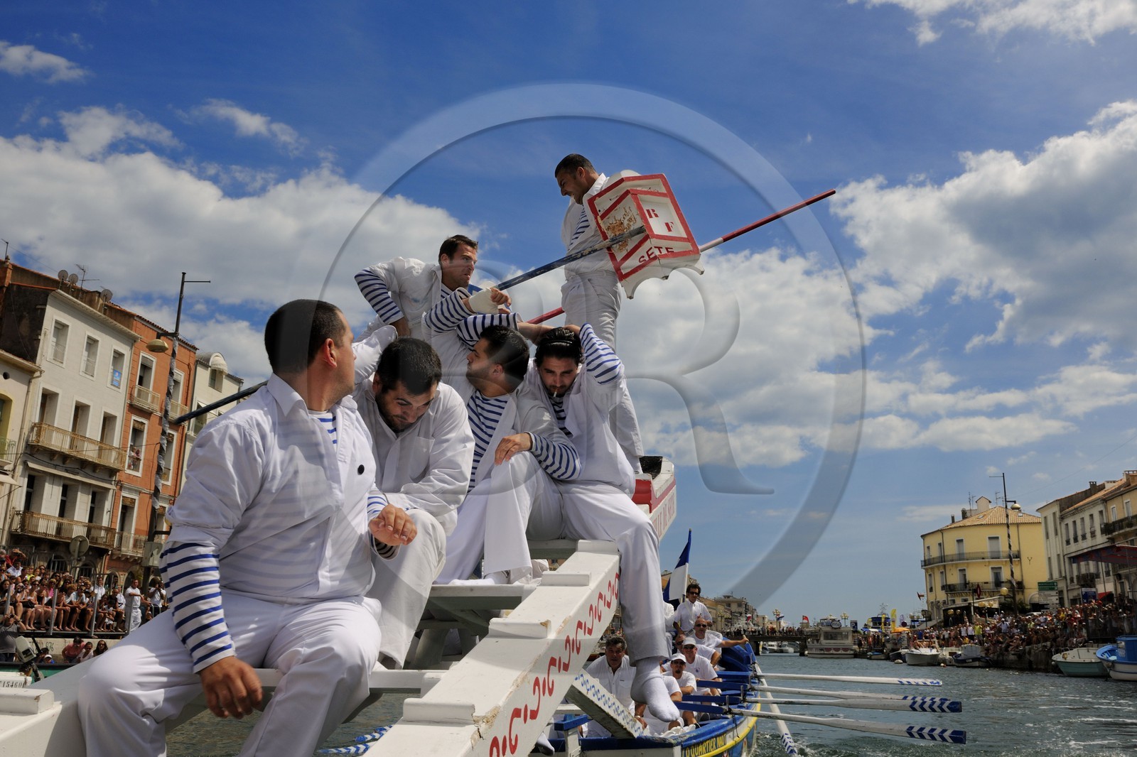 France, Hérault (34), Sète, canal Royal, fête de la Saint Louis, joutes sètoises