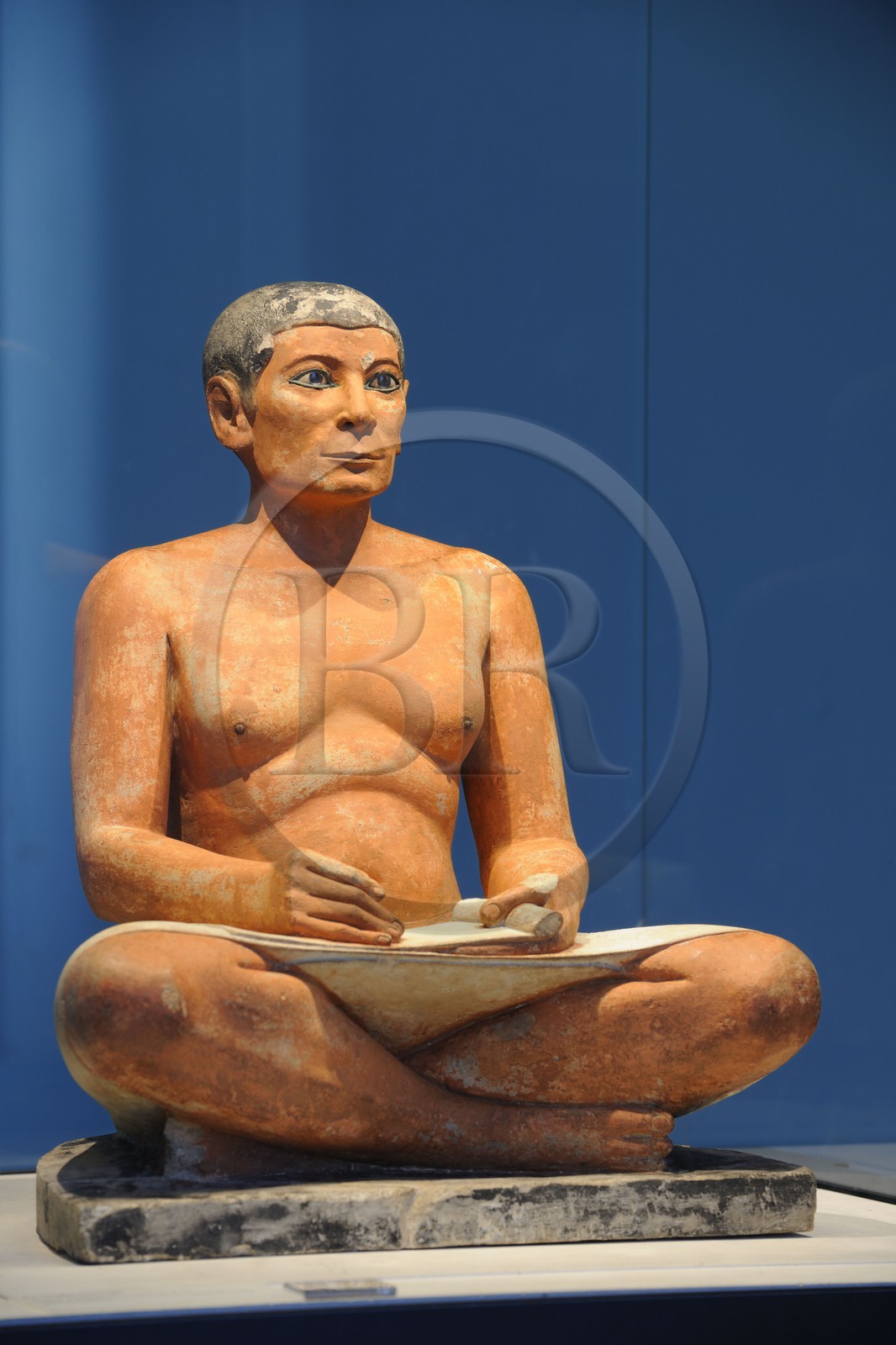 France, Paris (75), musée du Louvre, département des Antiquités égyptiennes, le Scribe accroupi