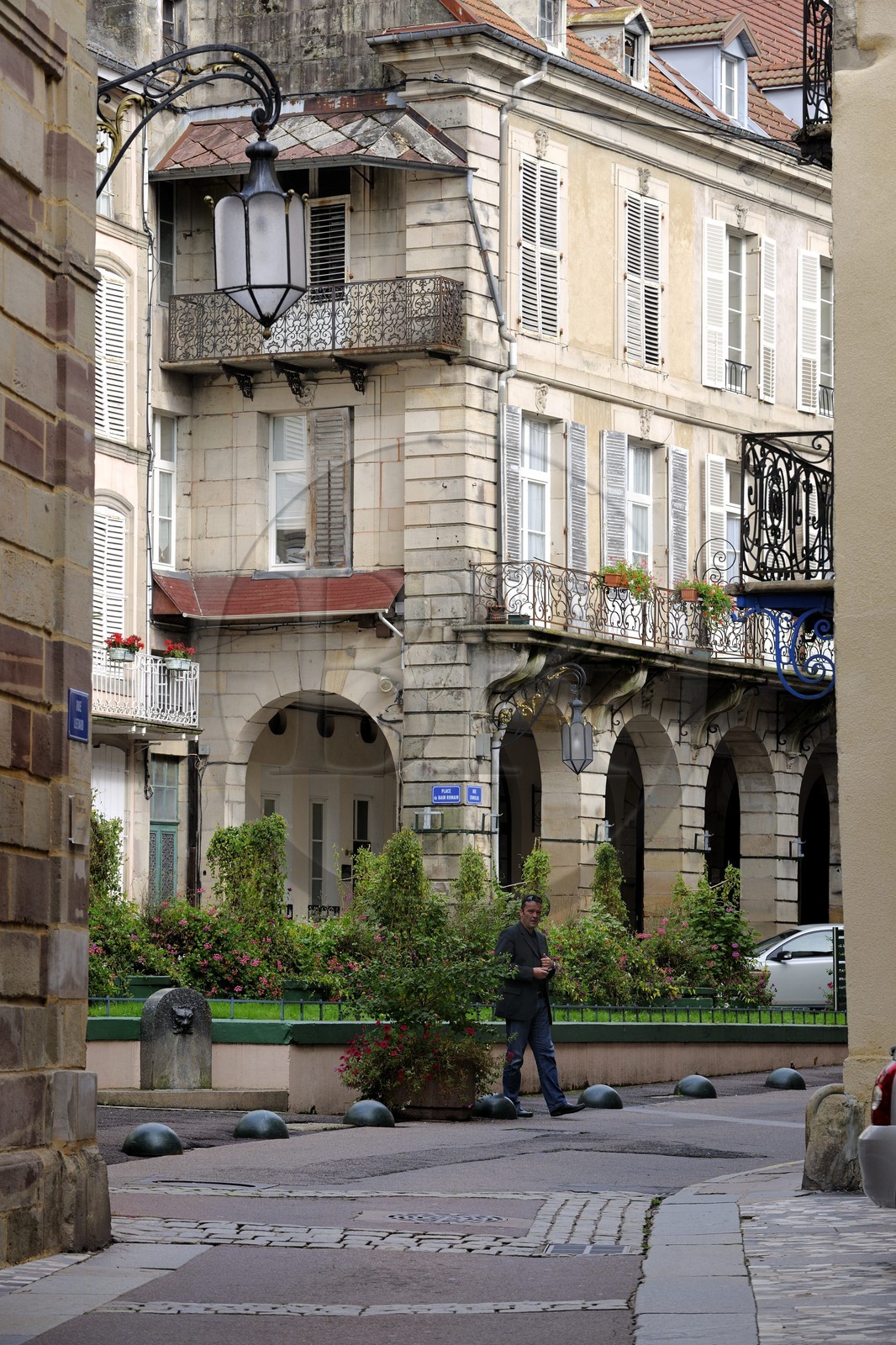 France, Vosges, Plombieres les Bains, Roman Bath Square