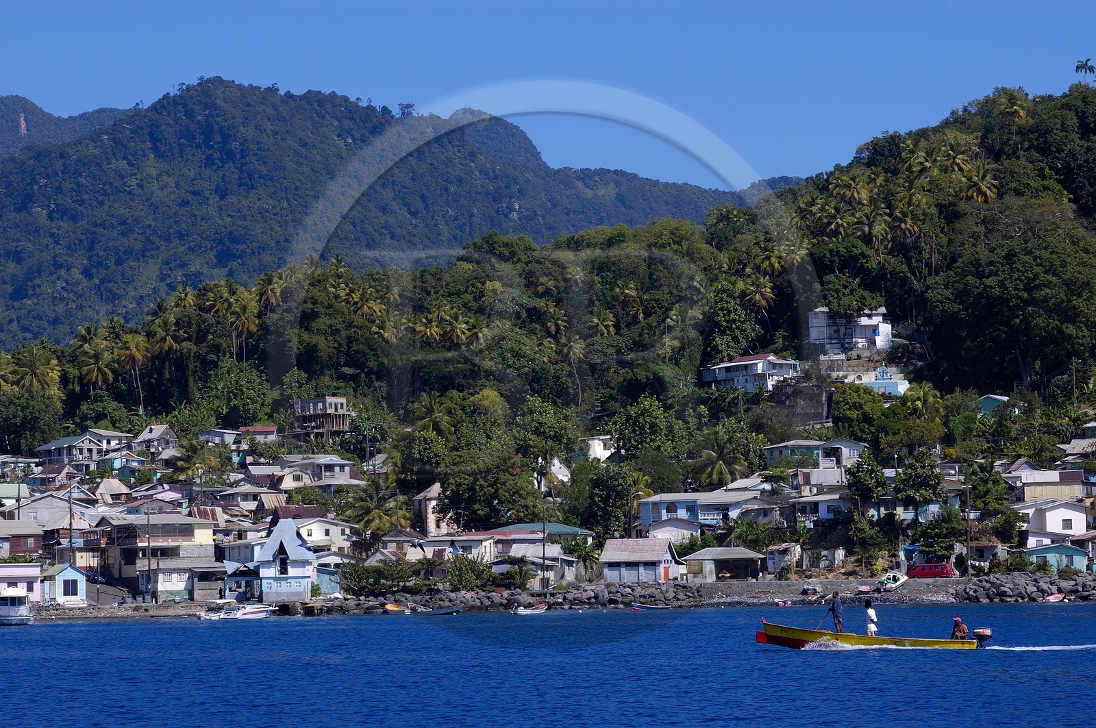 Caraïbes, Ile de Sainte-Lucie, village de Soufrière