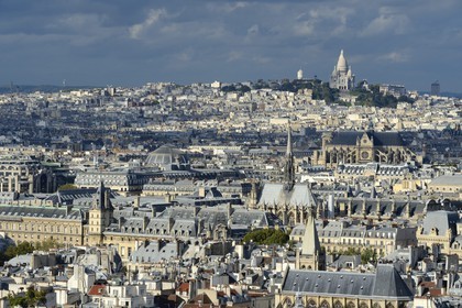 France, Paris (75), le quai des Orfèvres, la Sainte-Chapelle, l'église Saint-Eustache et la Basilique du Sacré-Coeur de Montmartre