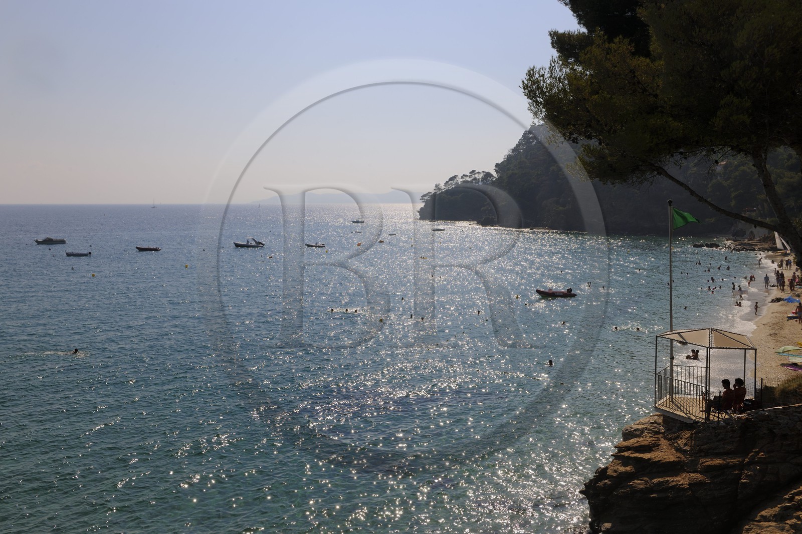 France, Var (83), côte des Maures, plage de Le Rayol-Canadel-sur-Mer