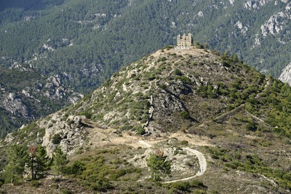 France, Haute-Corse (2B), Vivario, ruine du fort de Vivario ou redoute de Pasciolo