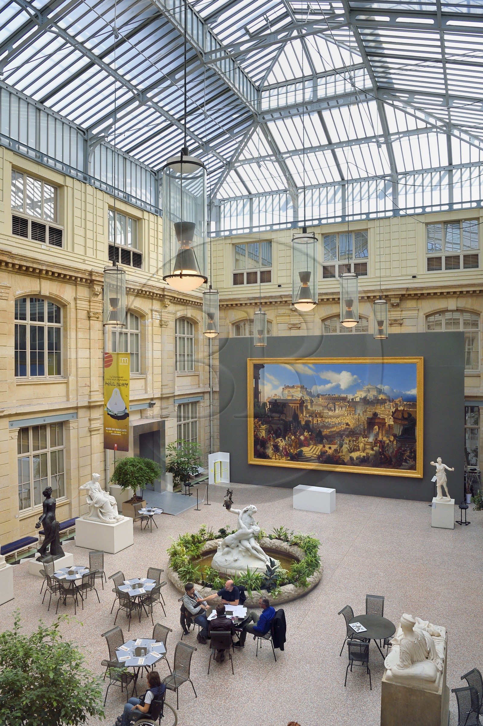 France, Seine-Maritime (76), Rouen, le musée des Beaux-Arts, le hall principal