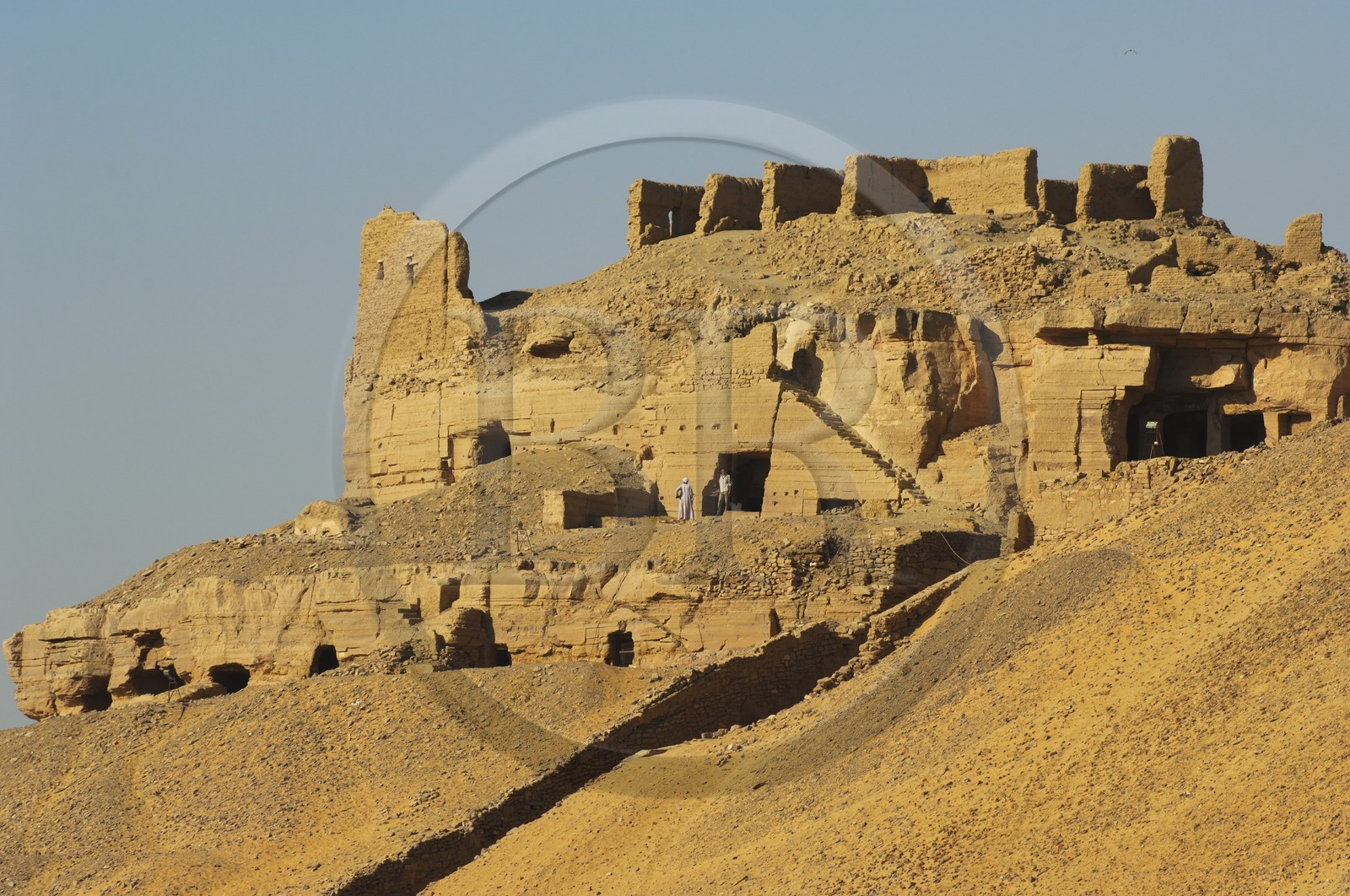 Egypte, Haute Egypte, Nubie, vallée du Nil, Assouan, les tombes des Nobles sur la rive ouest