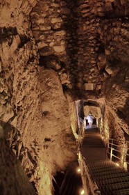 Israel, Jérusalem, ville sainte, la Cité de David au sud de la vieille ville, tunnel vers les sources du Gihon