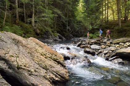 France, Hautes Pyrenees, Saint Lary Soulan, Rioumajou valley, the river Neste de Rioumajou