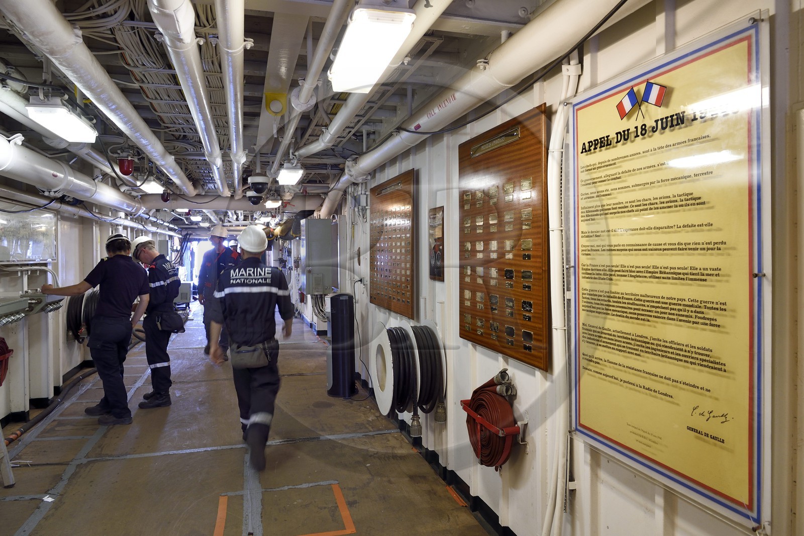 France, Var, Toulon, the naval base (Arsenal), the Charles de Gaulle nuclear-powered aircraft carrier on mid-life renovation, the main access