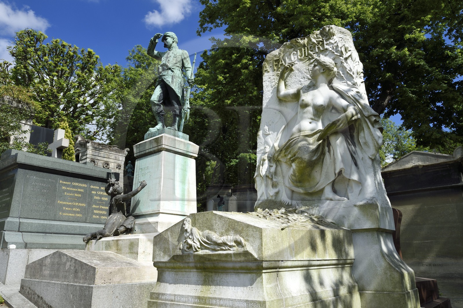 France, Paris (75), cimetière du Père-Lachaise, la tombe du Sergent Hoff, héro de la guerre de 1870