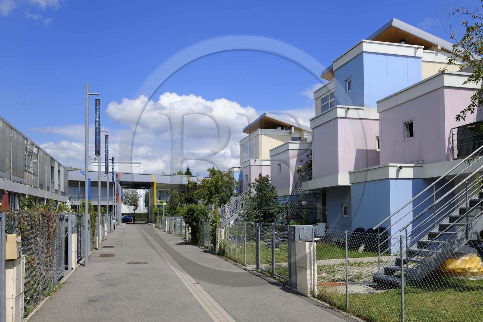 France, Haut-Rhin (68), Mulhouse, la Cité Manifeste de la Somco (Société mulhousienne des Cités ouvrières), passage des lauriers