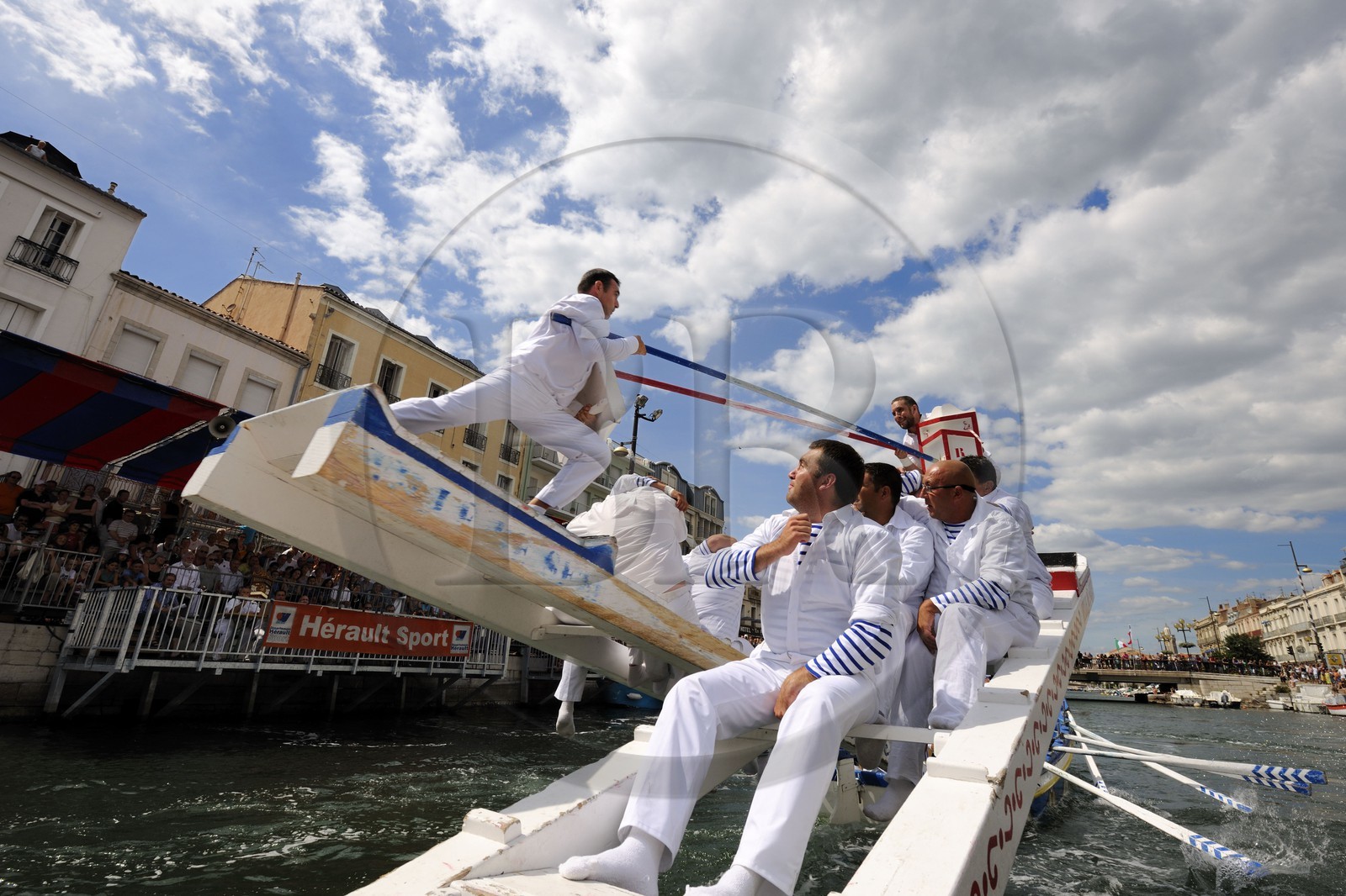 France, Hérault (34), Sète, canal Royal, fête de la Saint Louis, joutes sètoises