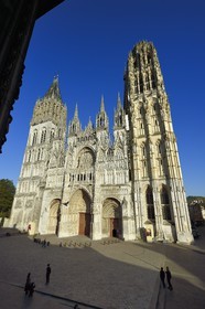 France, Seine Maritime, Rouen, Notre Dame of Rouen Cathedral seen from the window of Claude Monet's former studio now in the Tourist Office